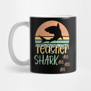 Teacher Shark Doo Doo Vintage Style Back To School First Day Mug